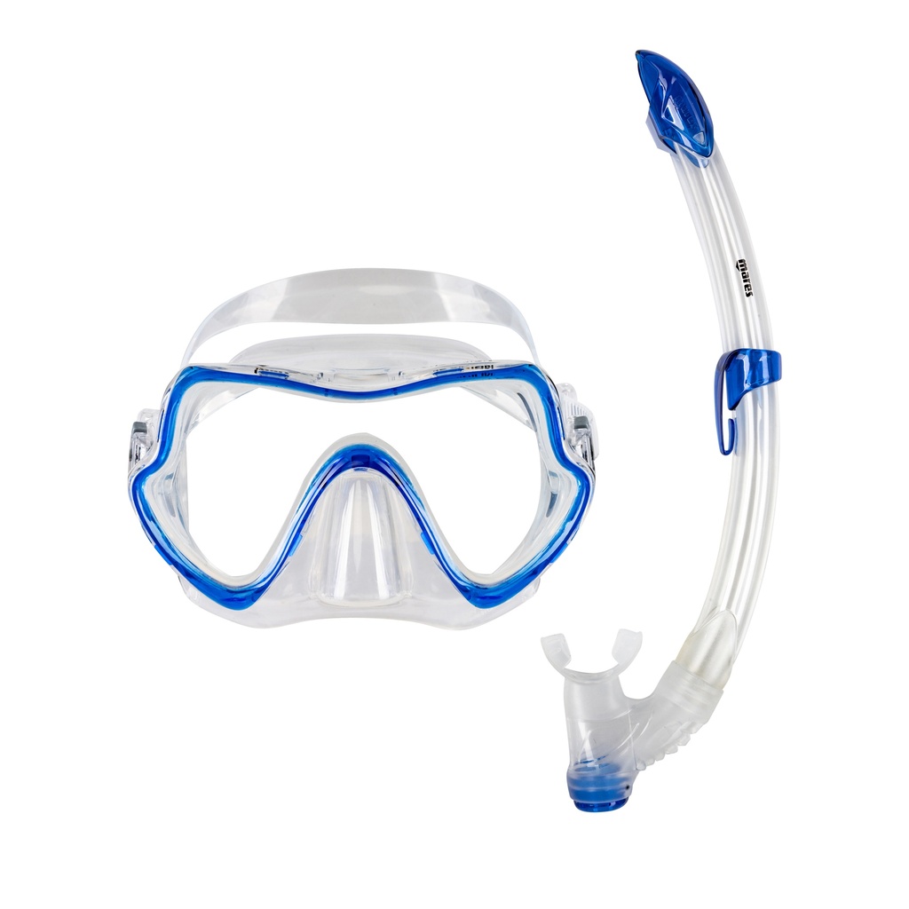 [068529] MASQUE MARES COMBO PURE VISION  (JUPE : TRANSPARENT / CERCLAGE : BLEU)