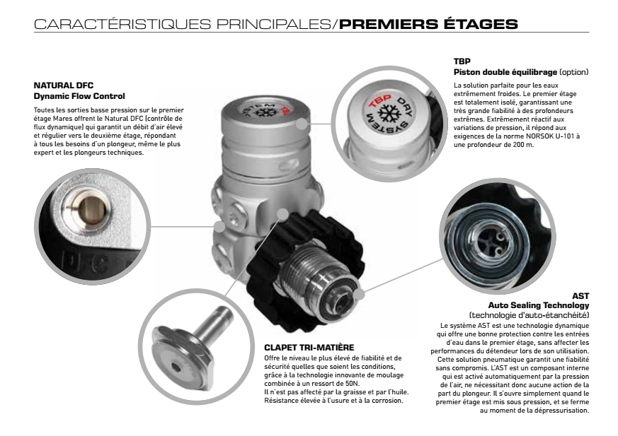 DETENDEUR MARES PACK 25XR TBP - DR FULL TEK SET - XR LINE