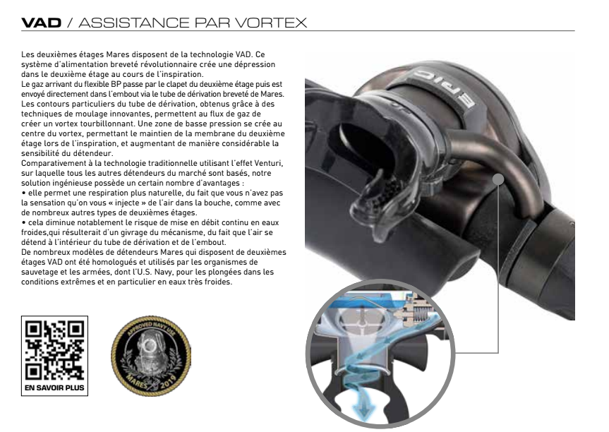 DETENDEUR MARES PACK 28XR - HR - XR LINE