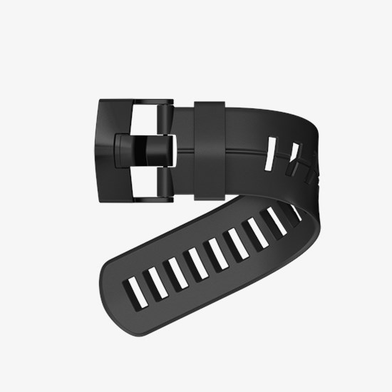 [037637] BRACELET SUUNTO KIT BRACELET D'EXTENSION NOIR EN SILICONE AVEC BOUCLE NOIRE POUR DX (NOIR)