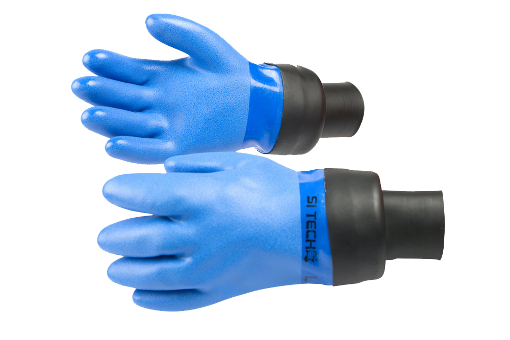 [048599] GANTS SITECH PVC PRODI AVEC MANCHONS ET SOUS GANTS (L, BLEU)