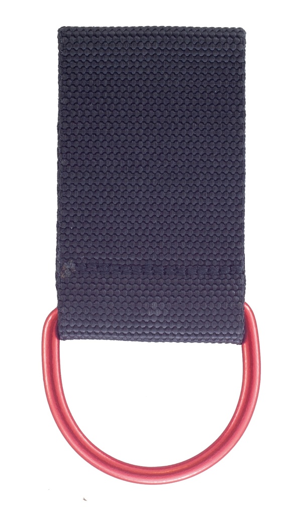 [048889] SANGLE ESM 50 MM + D RING ALU ANNODISÉ ROUGE (BLEU)