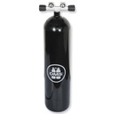 BOUTEILLE ECS 12L LONG/232 BAR CONCAVE ROBINET 2 SORTIES TWIN BLACK