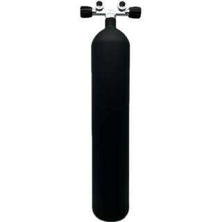 [073207] BOUTEILLE POLARIS ECS 8,5L/232 BAR CONCAVE ROBINET BLACK 2 SORTIE TWIN