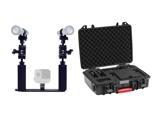 LAMPE BIG BLUE GOPRO TRAY KIT SET : 2X AL1800XWP II
