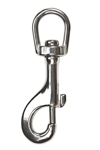 [034000] MOUSQUETON À TAGETTE ÉMERILLON EN INOX XDEEP SINGLE ENDED 9CM