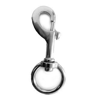 [046575] MOUSQUETON À TAGETTE ÉMERILLON EN INOX POLARIS 12 CM